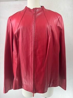 Danier Canada Red Leather Jacket 3XL